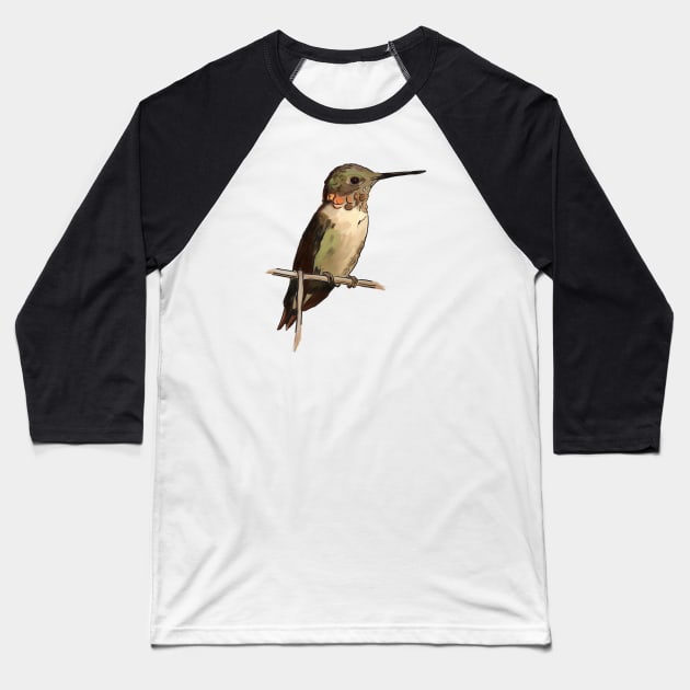 Hummingbird Attention Span Baseball T-Shirt by laceylschmidt